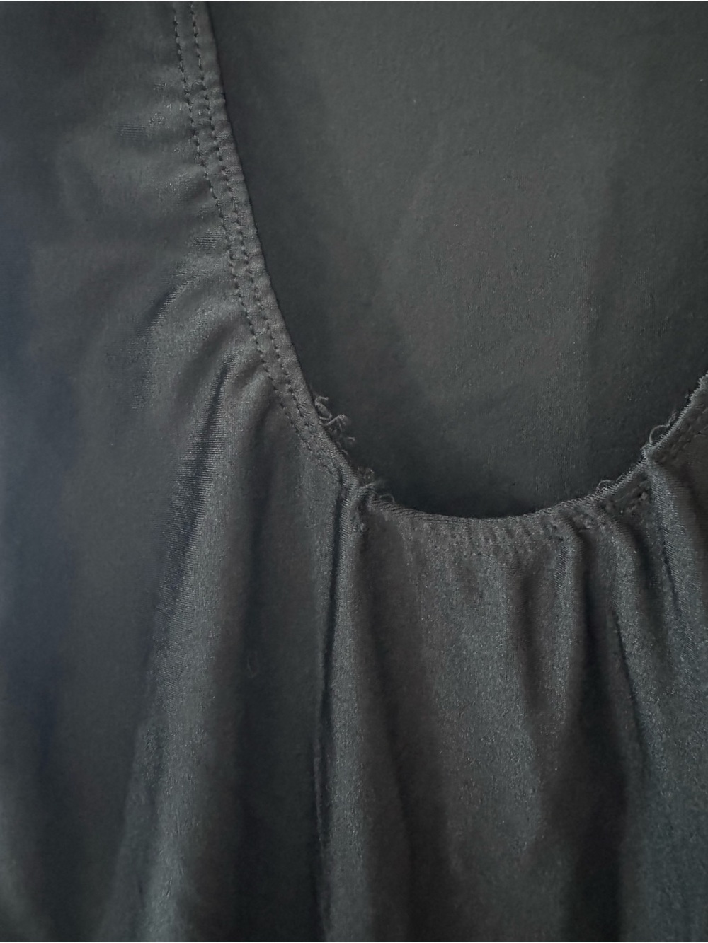 Classic Black Tank Mini Slip Dress - Sleek Everyday Style - Picture 4 of 4